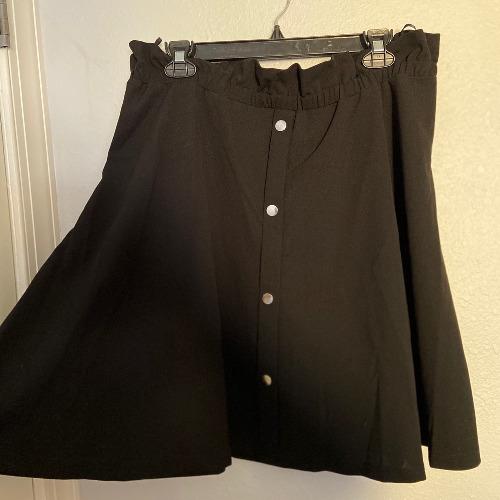 Plus Size Black Bucket Skirt